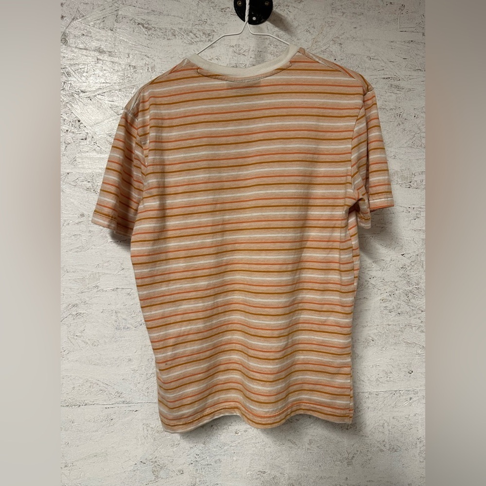 MTV Retro Orange and Cream Striped Tee - Picture 2 of 7